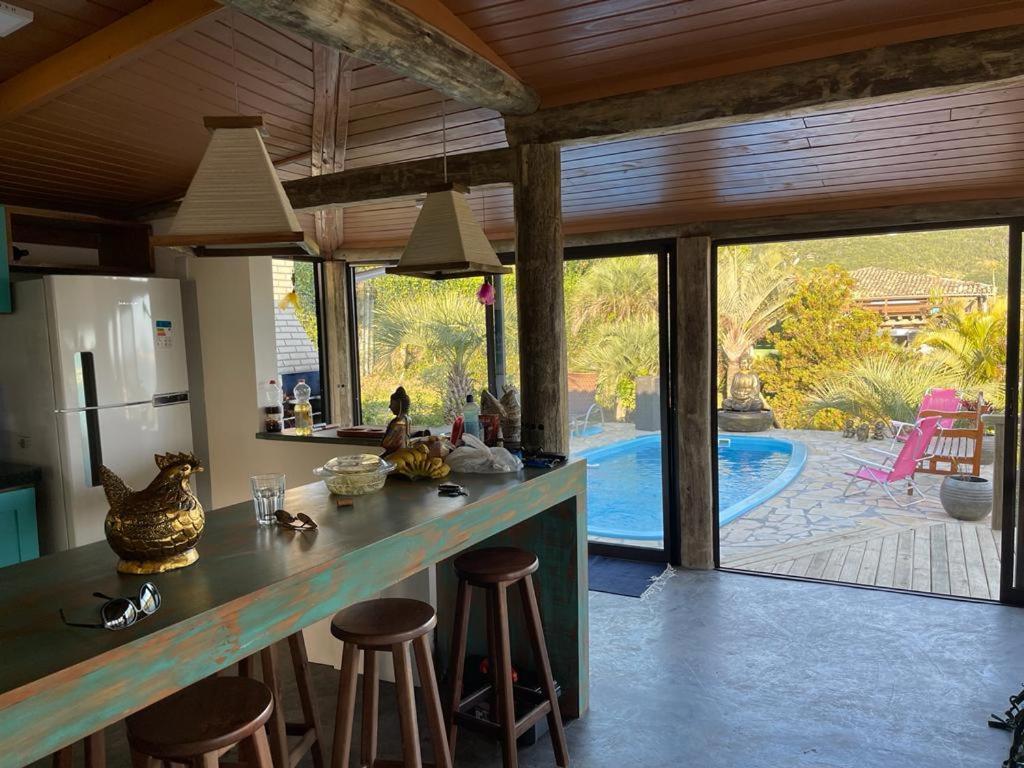 Villa Santorini Praia Do Rosa Com Piscina E Jacuzzi Exteriér fotografie