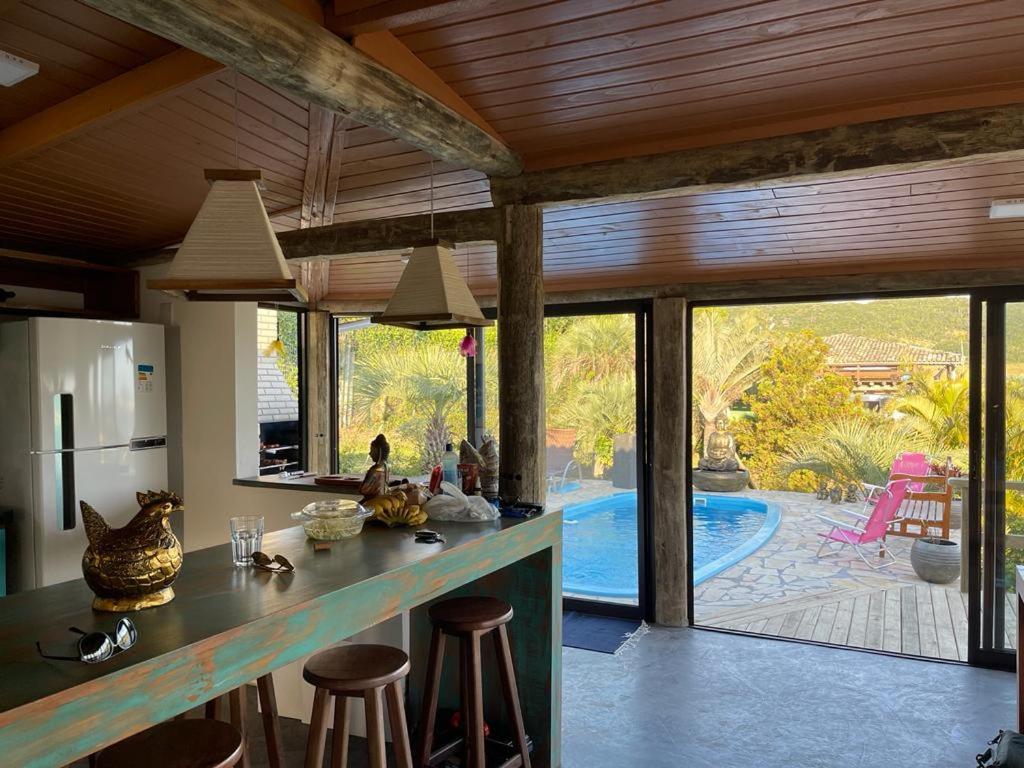 Villa Santorini Praia Do Rosa Com Piscina E Jacuzzi Exteriér fotografie